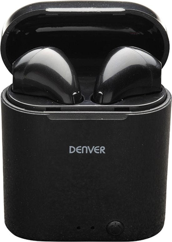 Denver Écouteurs sans Fil avec Étui de Chargement - Écouteurs sans Fil - Bluetooth - TWE36 - Blanc