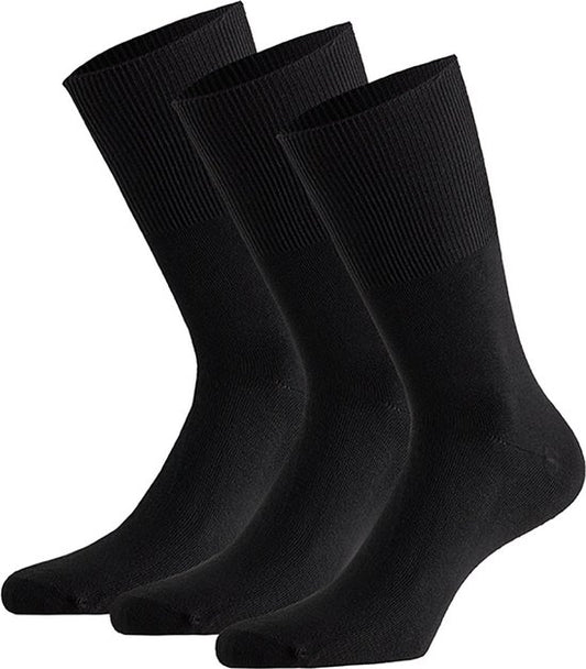 Chaussettes pour diabétiques - Chaussettes sans couture et sans compression - 3 paires - Noir - Taille 39-42 - Chaussettes Modal Antipress - Chaussettes médicales - Chaussettes sans élastiques