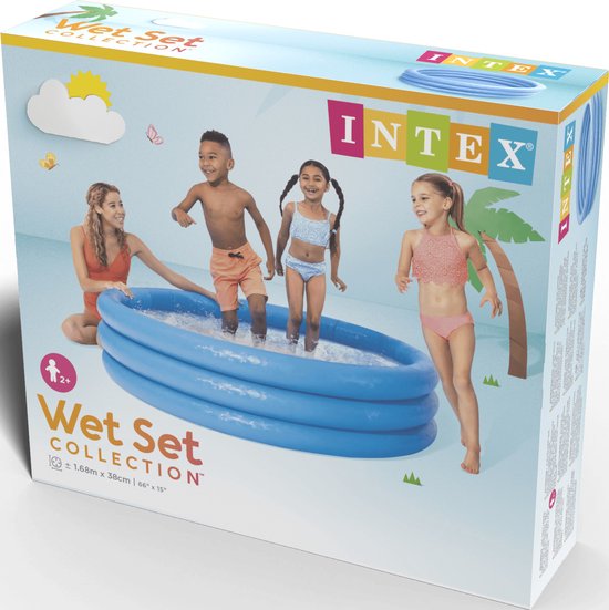 Piscine gonflable Intex Crystal Blue - Ø 168 x 38 cm