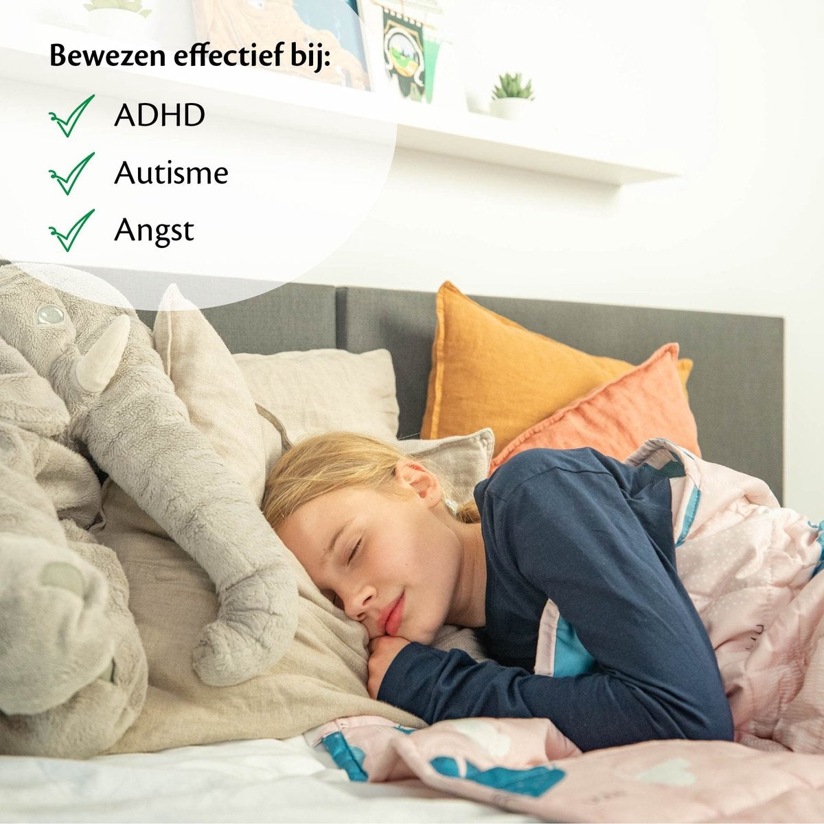 Ella® Couverture lestée pour enfant 3.2kg - 100 x 150cm  - OEKO-TEX Coton - Hippopotame