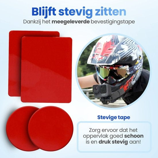 Garpex® Universal Helmet Mount - Support de casque adapté à diverses caméras d'action - Motocyclisme - Universel - Casque de moto