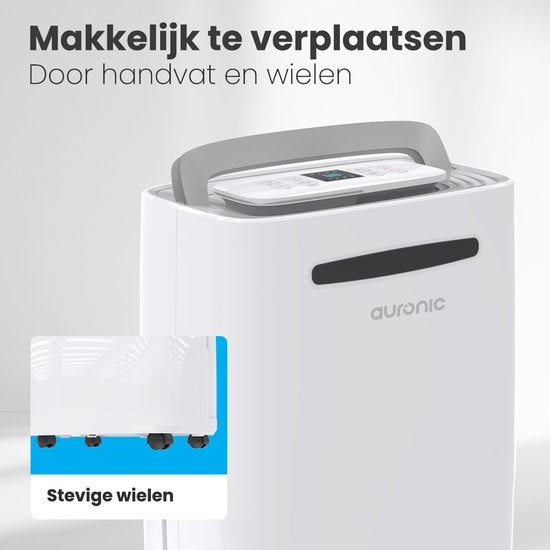 Déshumidificateur Auronic - Série Compact Plus - pour des pièces jusqu'à 40 m² - 420 W - 20L - Blanc