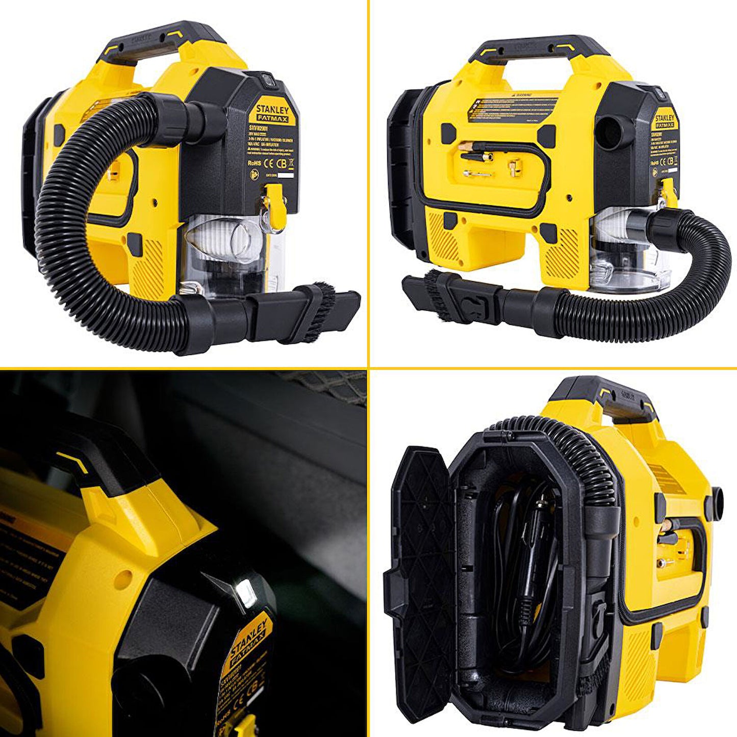 Stanley Fatmax 3-en-1 Aspirateur à compresseur SXVI02001A - 370 x 143 x 261 mm