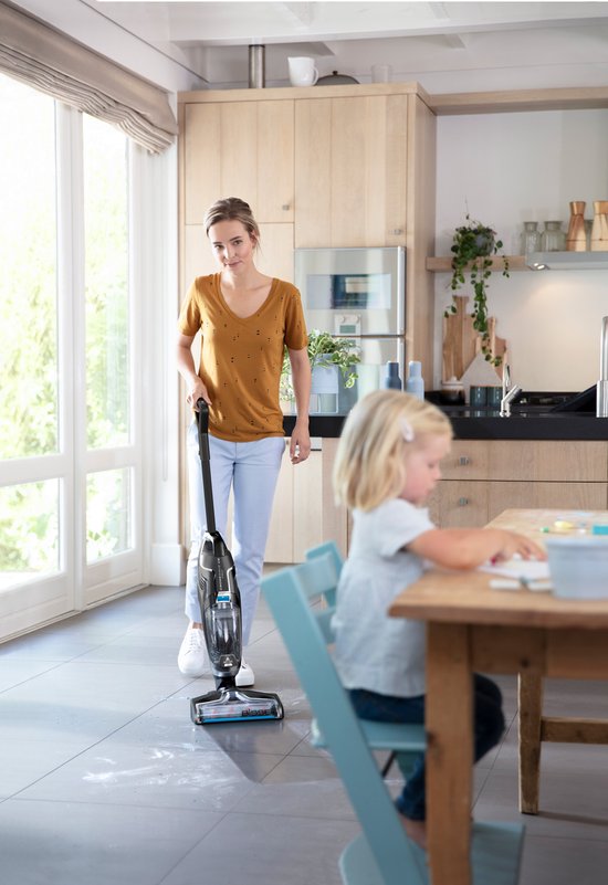 BISSELL CrossWave C6 Cordless Pro Floor Cleaner - 3 in 1 Vacuum, Mop & Dry - Aspirateur sans sac en acier - pour carrelage, sols en bois et moquette - 3570N