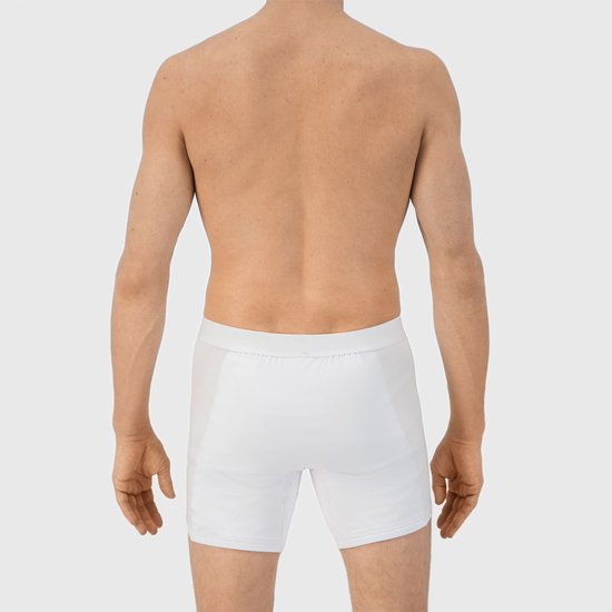 Fibershirts Anti-Sweat Boxer Shorts - Sweat Pad intégré - MicroModal respirant - Anti-Transpiration - Hommes - Taille L - Blanc