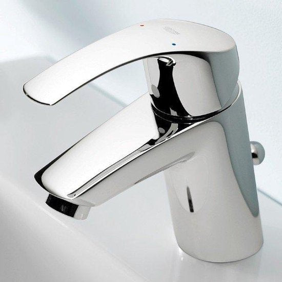 Robinet de lavabo GROHE Eurosmart New - Bec bas - Avec chaîne d'arrêt - Chromé