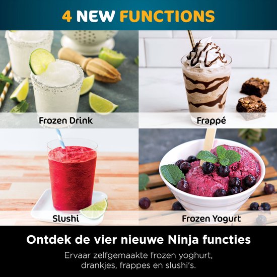 Ninja Creami Deluxe - Machine à glaces 10-en-1 - Pour glaces, milkshakes, slushies, smoothie bowls et bien plus encore - Foodi - NC501EU