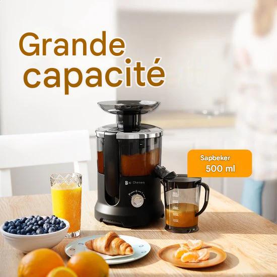 KitchenBrothers Extracteur de jus - Pour légumes et fruits - Extracteur de jus - Avec récipient à pulpe - 500ml - 600W - Noir