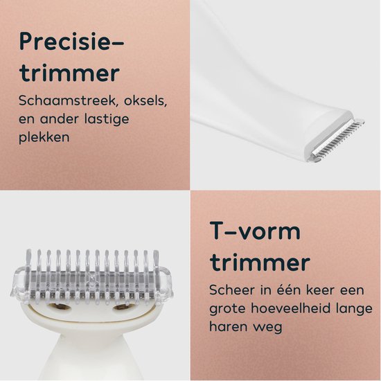 Wellshave 5 in 1 Ladyshaves for Women - Shaver Female - Epilady - Bikini trimmer Ladies - Tondeuse pour femmes et dames