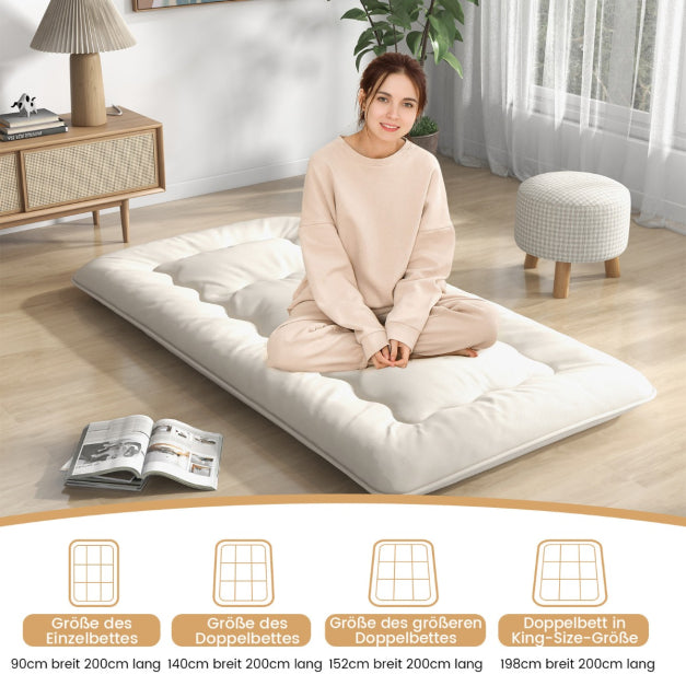 Coast Floor Mattress - Lavable - Microfibre & Polyester - 200x90x10cm - Beige