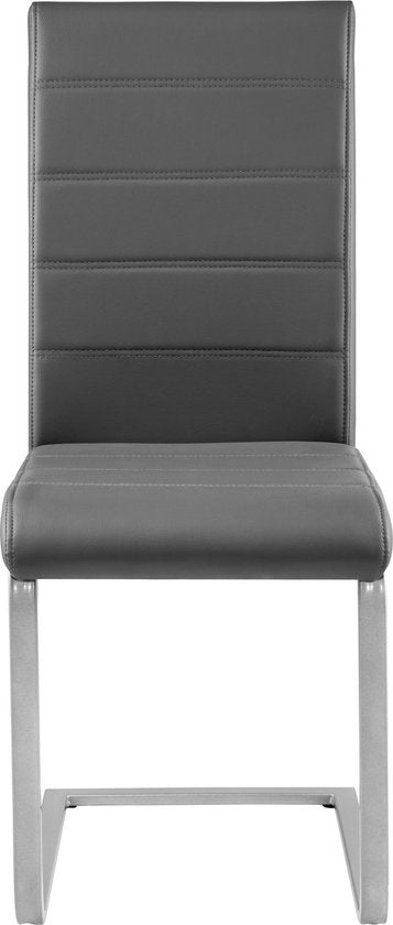 tectake® - set de 2 chaises de salle à manger Bettina grey - 402551