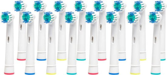 Mycare+ Brush heads - 16 Pieces - Replacement Brushes for Oral B - Brush heads for Electric Toothbrush - White
