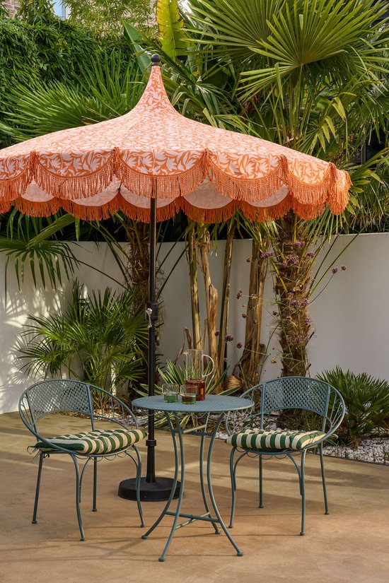 Mica Decorations Kelly Parasol avec sac de transport - Parasol à mât 238 x Ø235 cm - Parasol de jardin ou de balcon - Polyester, acier - Orange