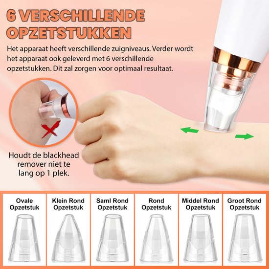 TibaGoods Premium Blackhead Remover I Pore Cleaner with 6 Attachments Remove blackheads | Acne | Comedone Spoons | Skin Care