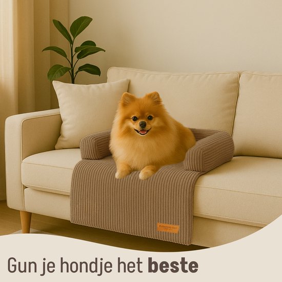 By Cee Cee Original Dog Rug Bench - Panier pour chien - Premium - Entièrement zippé - Tissu côtelé - Marron - 75x90 - Taille S