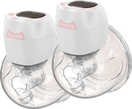 Vulpes Goods® BabyCare - Tire-lait mains libres - Tire-lait électrique sans fil - Double tire-lait électrique - Portable - 2 pièces