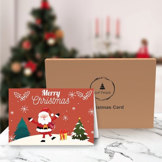 Giftmas Cartes de Noël - Cartes de vœux - 36 pièces - Avec enveloppes et autocollants - 10x15cm