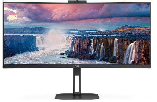 AOC V5 CU34V5CW - Écran ultra-large incurvé QHD - USB-C - 65 W - Webcam - 34 pouces