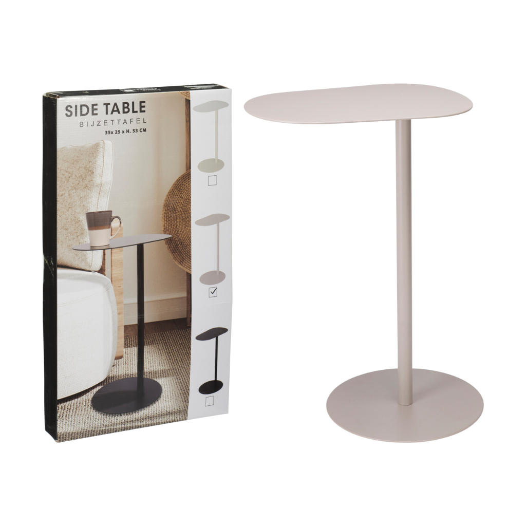 Table d'appoint Bosrand « Organique » - Sable - 35 x 53 cm