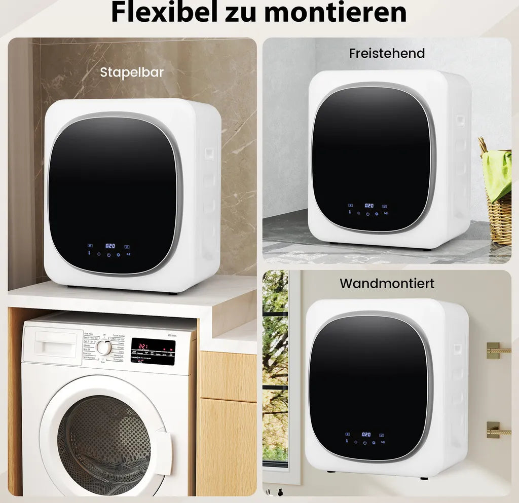 COSTWAY Mini sèche-linge 800 W, 5 kg Blanc
