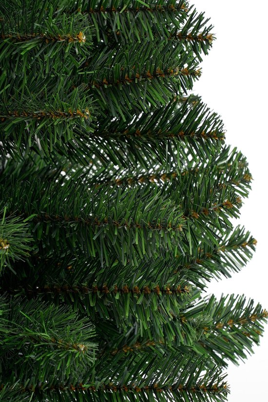 Black Box Trees Charlton Arbre élancé - Sapin de Noël en forme de colonne avec structure articulée - Décoration de Noël avec des aiguilles en PVC d'aspect naturel - Sapin artificiel modèle élancé - H 215 x Ø 56 cm - Vert