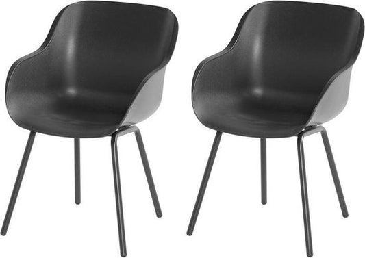 Hartman Sophie elegance garden chair - Dark grey - set of 2 - dark grey rondo base