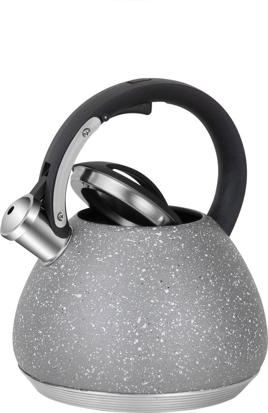 Bouilloire sifflante - Resto - 2,7L - Acier inoxydable - Induction - Marbre gris