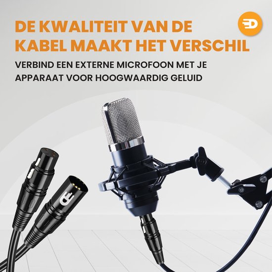 Câble XLR Drivv. Premium - Câble de microphone - Mâle vers femelle 3 broches - 1 mètre