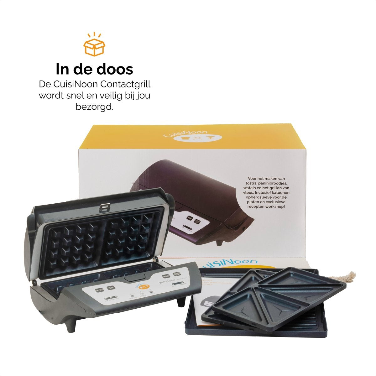 Appareil multifonction CuisiNoon, gaufrier, croque monsieur, grill, Appareil à griller et à toaster