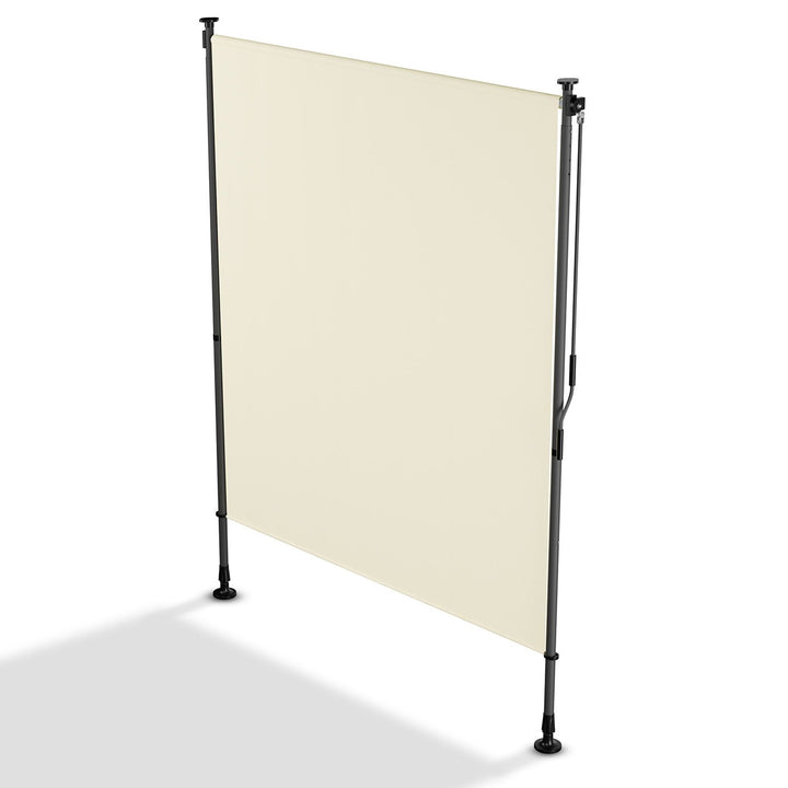 Juskys Barbados Vertical Sunshade 150 x 310 cm Beige - Protection élégante contre le soleil et l'intimité pour balcon et terrasse