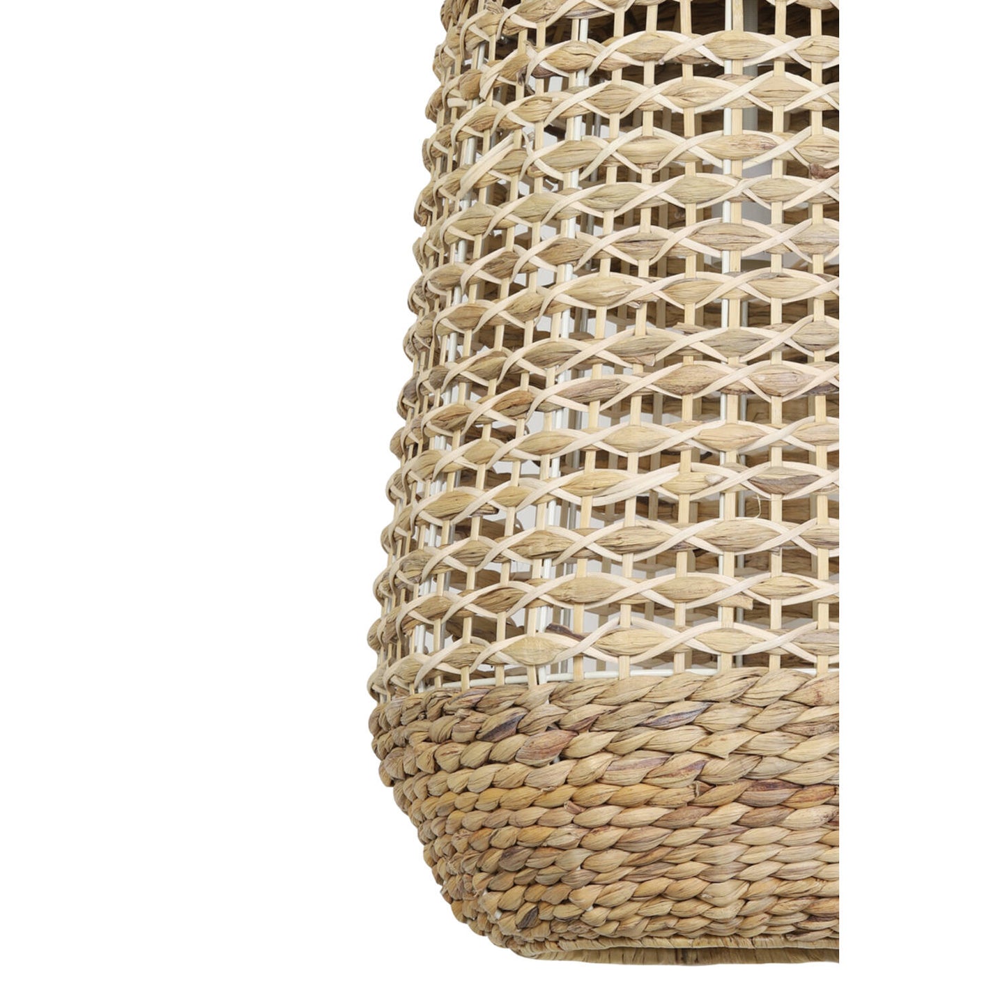 Suspension Light & Living Tripoli – Ø 37,5 cm – Rotin tressé, couleur naturel/marron – Lampe ronde moderne pour le salon et la salle à manger – Source lumineuse non incluse – Douille E27