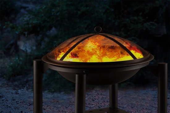 Gardebruk Firebowl - Ø55cm Stake Spark Grid Lid - Black