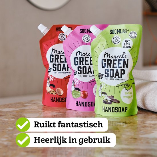 Recharge de savon pour les mains Marcel's Green Soap - Tonka & Muguet - 500 ml