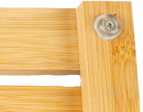 Tapis de douche Ceruzo en bambou – Tapis de bain antidérapant – 50 x 30 cm – Tapis de sauna