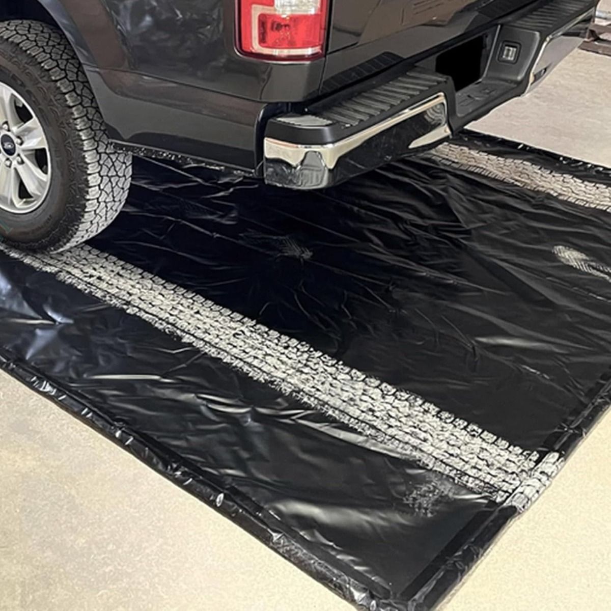 Coast Garage Oil Collection Mat Car - 550 x 240 cm - Noir - Antidérapant et imperméable - Avec bord surélevé