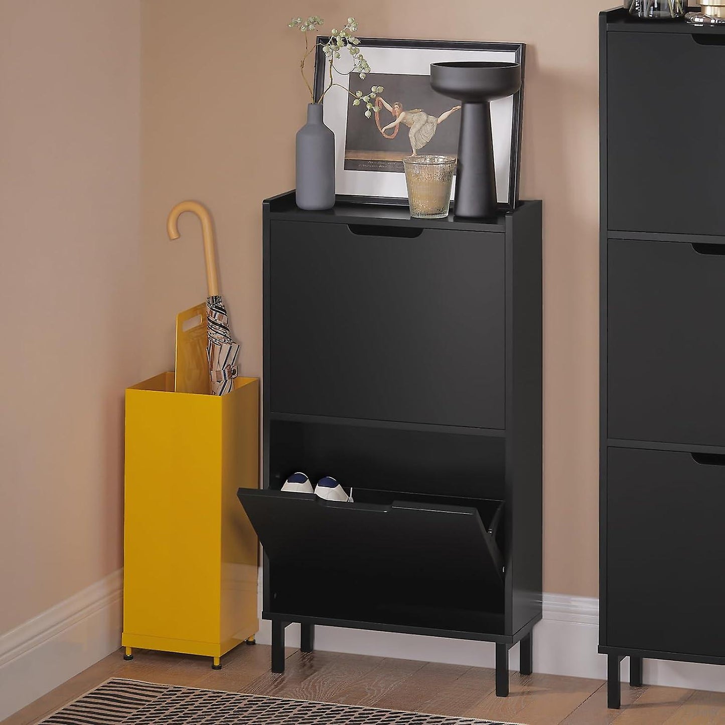 SoBuy Meuble à chaussures - FSR151-SCH - MDF et métal - Max. 16kg. - 50x19x9 - Anthracite