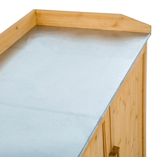 tectake - Table de jardin Armoire de jardin - table avec armoire inférieure - 404564