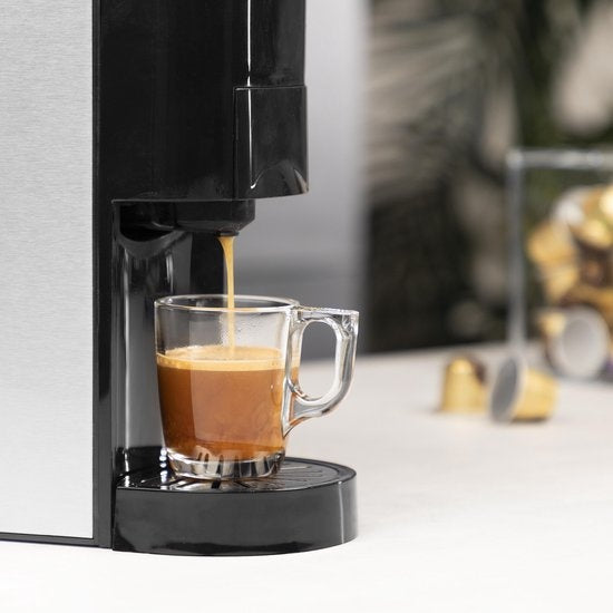 Princess 249450 Cafetière à filtre multi-capsules - Acier 4 en 1 - Convient pour plusieurs cafés