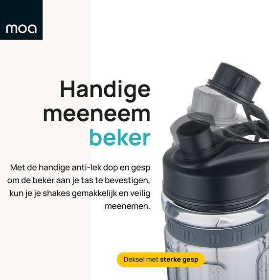 MOA Blender To Go MBC10 avec gobelets supplémentaires - Gobelets To Go - 2 gobelets en tritan de 600 ml chacun - MBC10