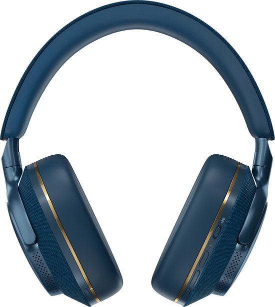 Casque sans fil circum-auriculaire à réduction de bruit Bowers & Wilkins Px7 S2, Bluetooth 5.0, 30 h d'autonomie, recharge rapide, son cristallin - Bleu