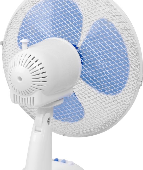 Bestron Ventilateur de table Ø 35cm, Ventilateur avec 3 vitesses et fonction de rotation de 75°, 40Watt, DDF35W, couleur : blanc