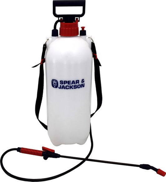 Spear & Jackson Pressure Sprayer 8 Liter - Pulvérisateur à pression - Désherbant - Pulvérisateur - Pulvérisateurs à pression - Pulvérisateur à pression résistant à l'acide - Pulvérisateur à pression acide - Garantie 1 an