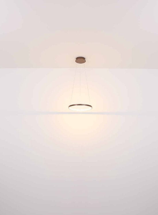 Globo - lampe suspendue - Ralph - brun - métal - Ø 39cm - LED - 67192-19BR