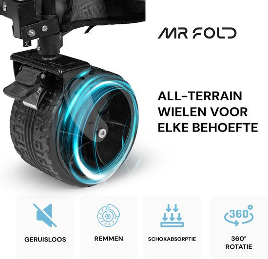 Mr Fold Bolderkar - XL - pliable - 600L - 300KG de capacité de charge - noir - 5 ans de garantie