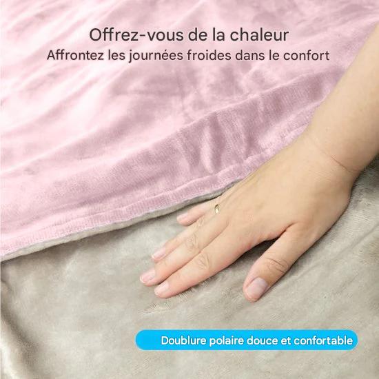 Couverture électrique Auronic - 200x180cm - Couverture chauffante - 2 personnes - 3 niveaux de chaleur - Couverture - Avec minuterie - Couverture chauffante - Rose