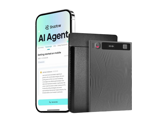 Enregistreur vocal Mobvoi TicNote AI - Enregistrement en mode double - 64 Go de stockage - Transcription par IA