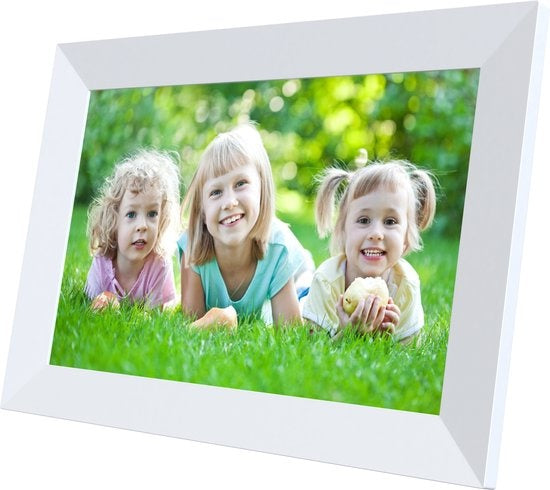 Cadre photo numérique Denver 10,1 pouces - FULL HD - Frameo App - Cadre photo - WiFi - 16GB - IPS Touchscreen - PFF1064W