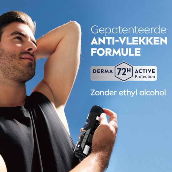 Déodorant en spray NIVEA Men Invisible pour Black & White - 150 ml