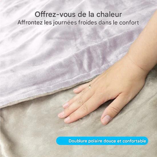 Couverture électrique Auronic - Couverture chauffante - 1 personne - 3 niveaux de chaleur - avec minuterie - 160 x 120cm - Rose