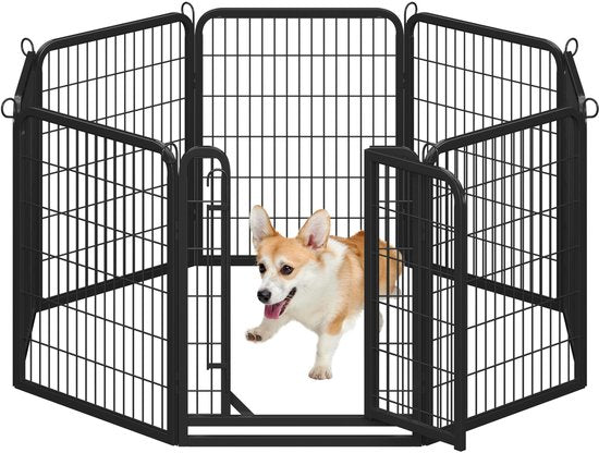 Yaheetech Enceinte pour chiots 80 cm - 8 éléments - Pliable - Verrouillage automatique